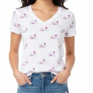 Duffield Lane “Beach Cruiser” Novelty V-Neck Tee (NWT) (Size: XS)